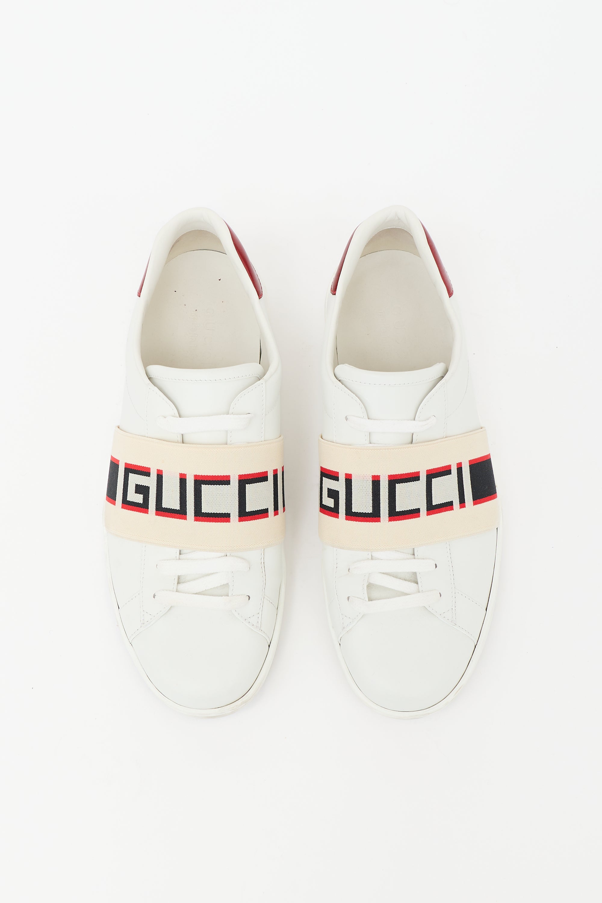 Gucci Leather Ace Logo Stripe Sneaker