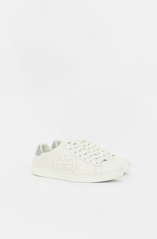 Gucci Leather Ace Perforated GG Sneaker