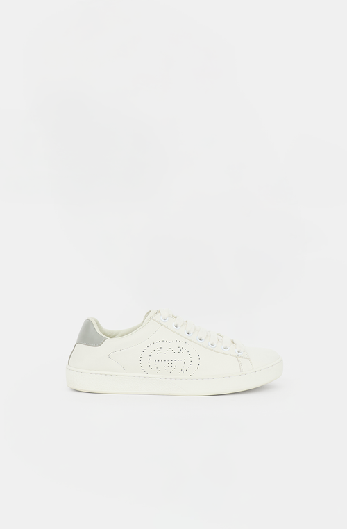 Gucci Leather Ace Perforated GG Sneaker