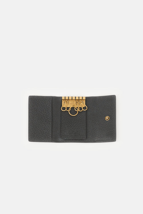 Gucci Leather Animalier Key Case
