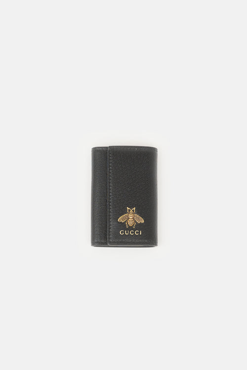 Gucci Leather Animalier Key Case