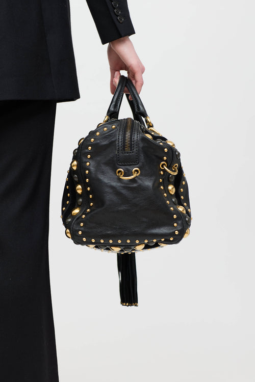 Gucci Leather Babouska Boston Bag
