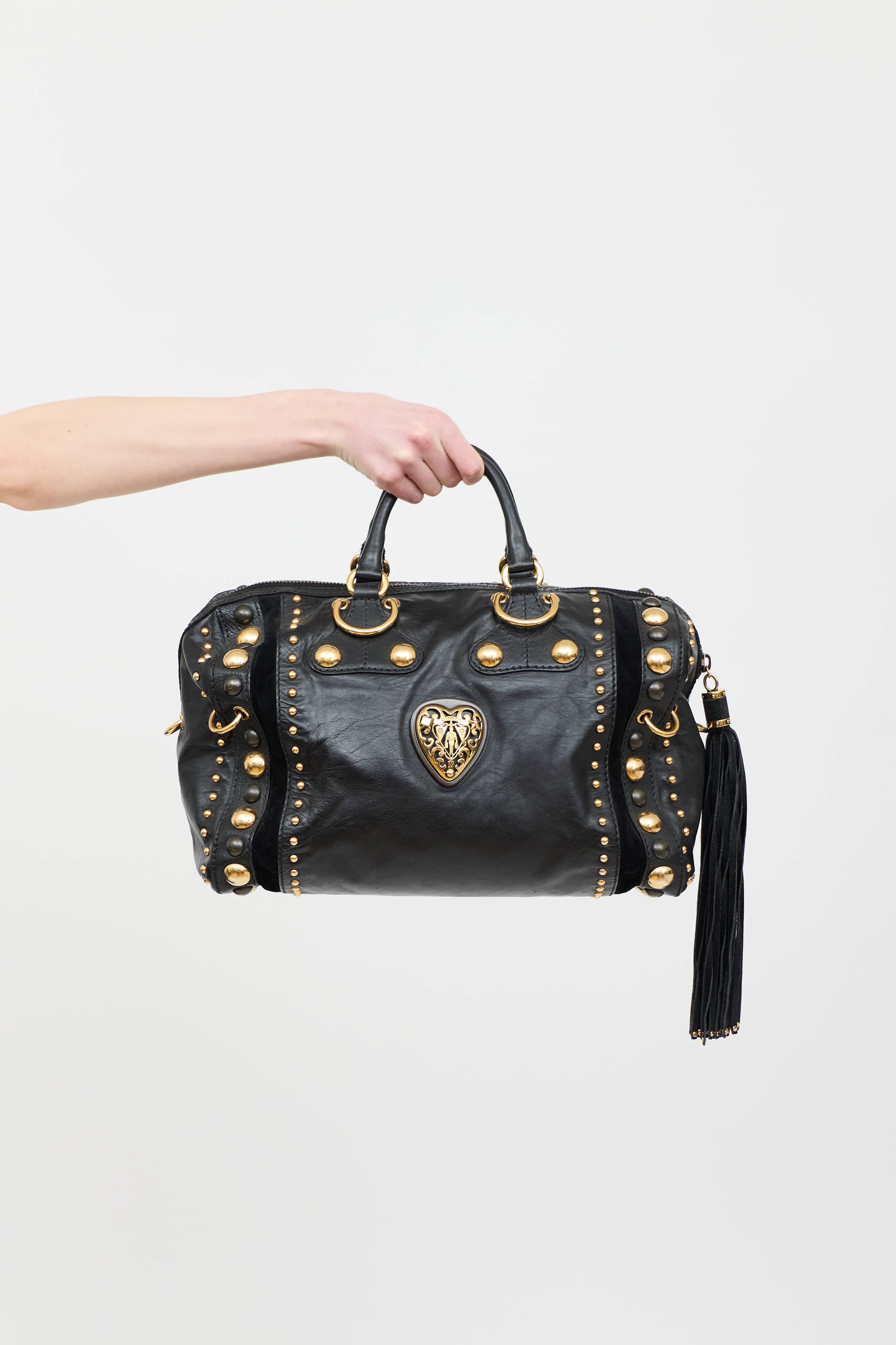 Gucci Leather Babouska Boston Bag
