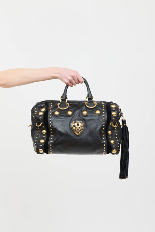 Gucci Leather Babouska Boston Bag