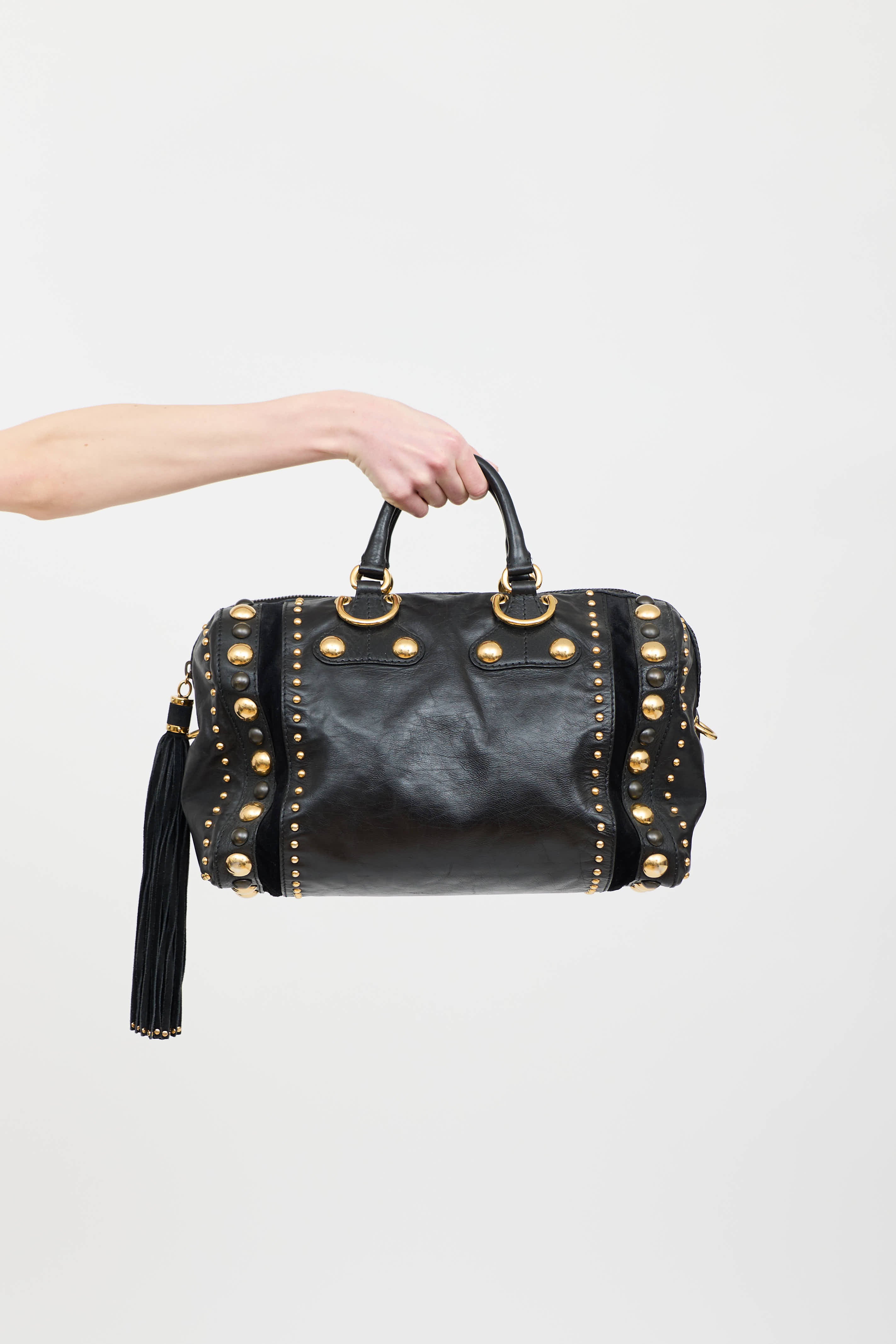 Gucci Leather Babouska Boston Bag