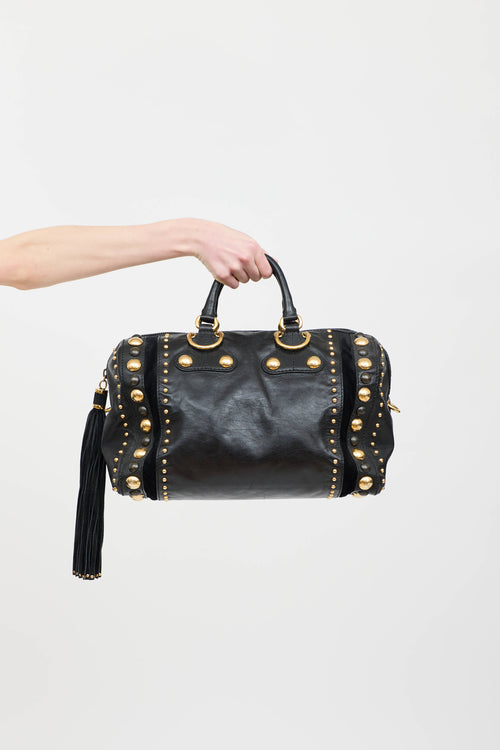 Gucci Leather Babouska Boston Bag