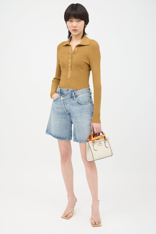 Gucci Leather Diana Small Tote Bag