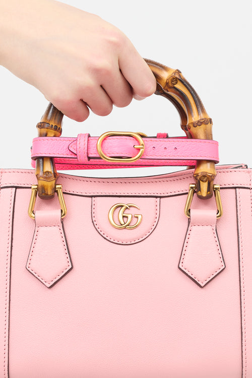 Gucci Leather Diana Small Tote Bag
