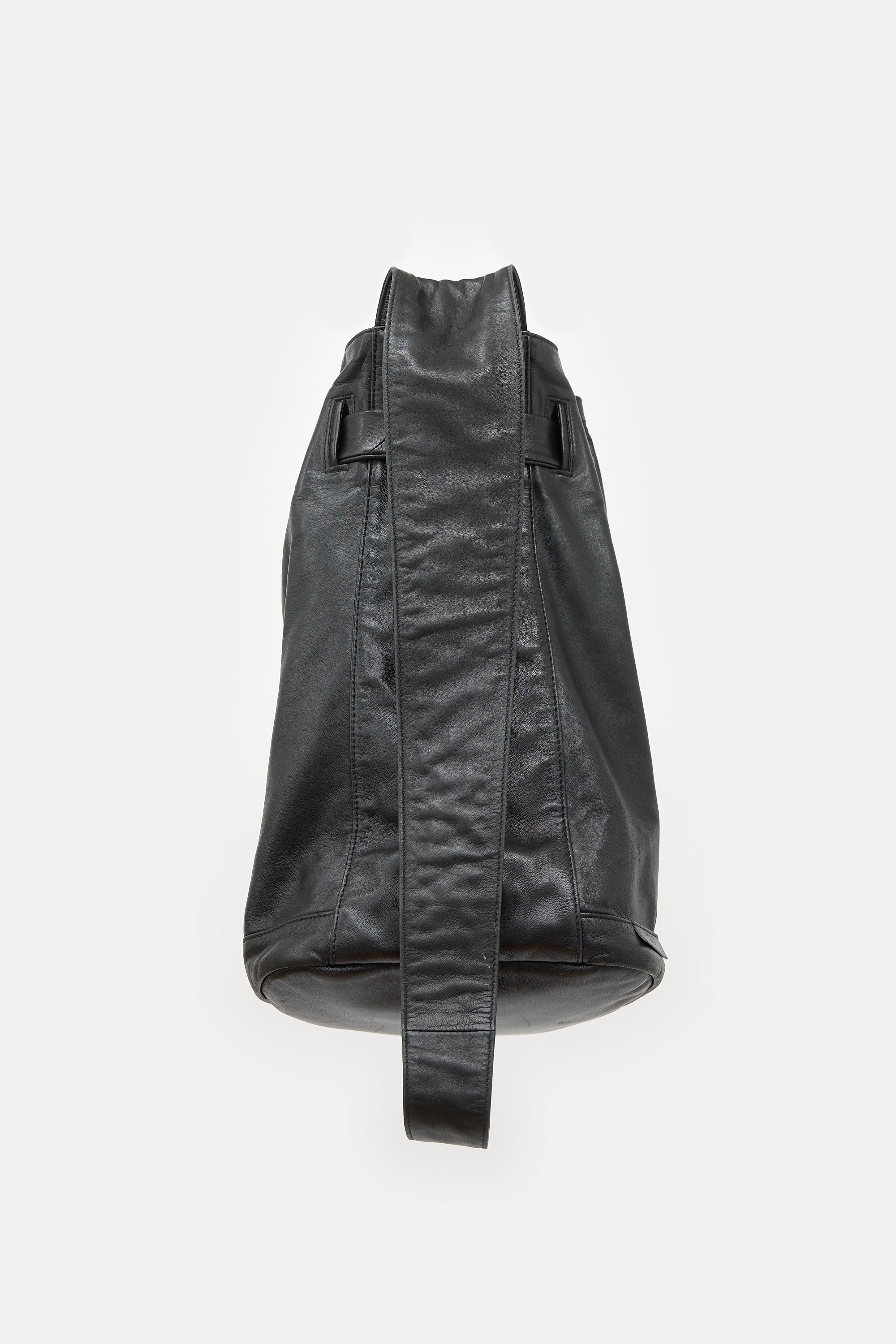 Gucci Leather Drawstring Bag