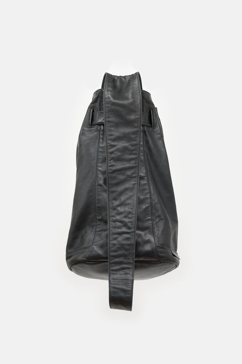 Gucci Leather Drawstring Bag