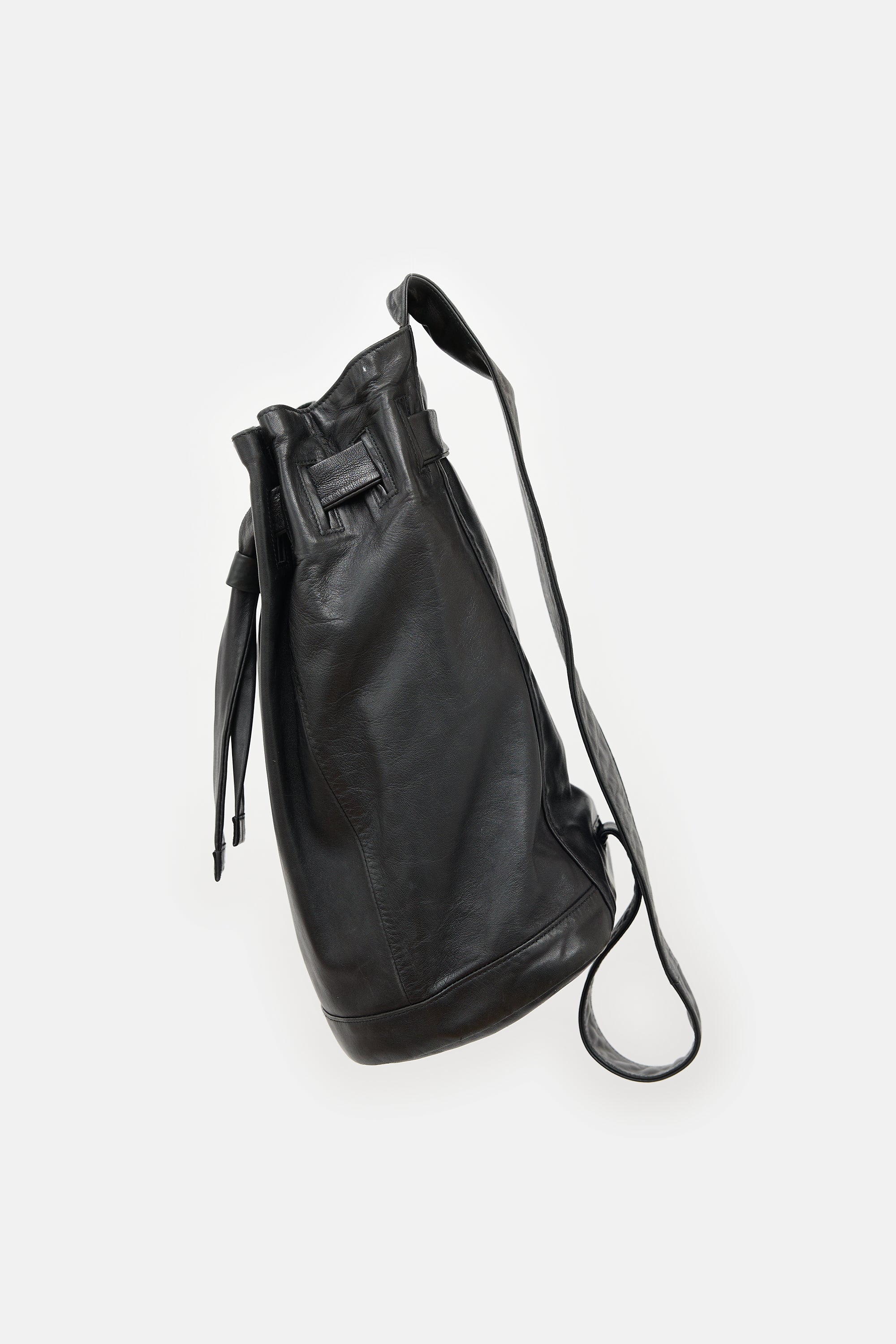 Gucci Leather Drawstring Bag