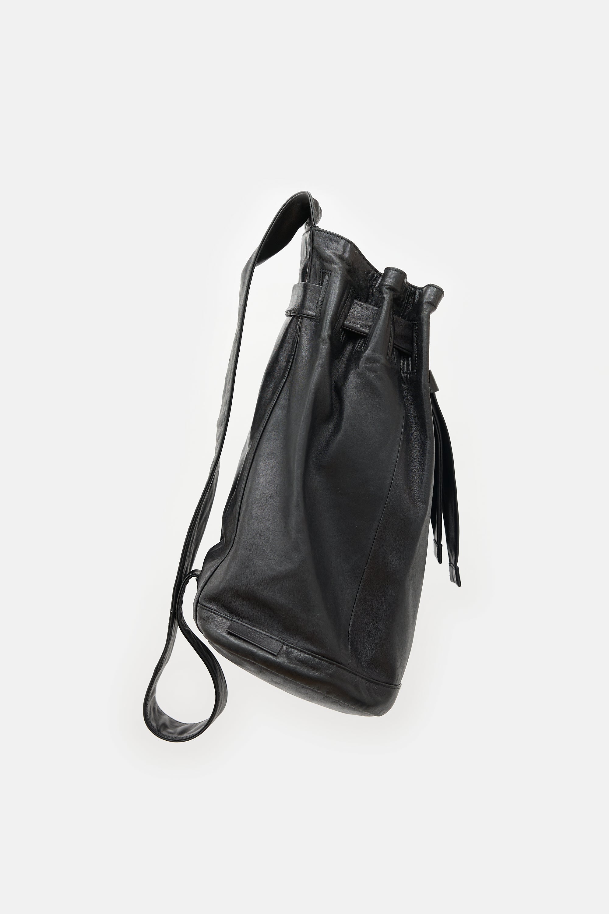 Gucci Leather Drawstring Bag