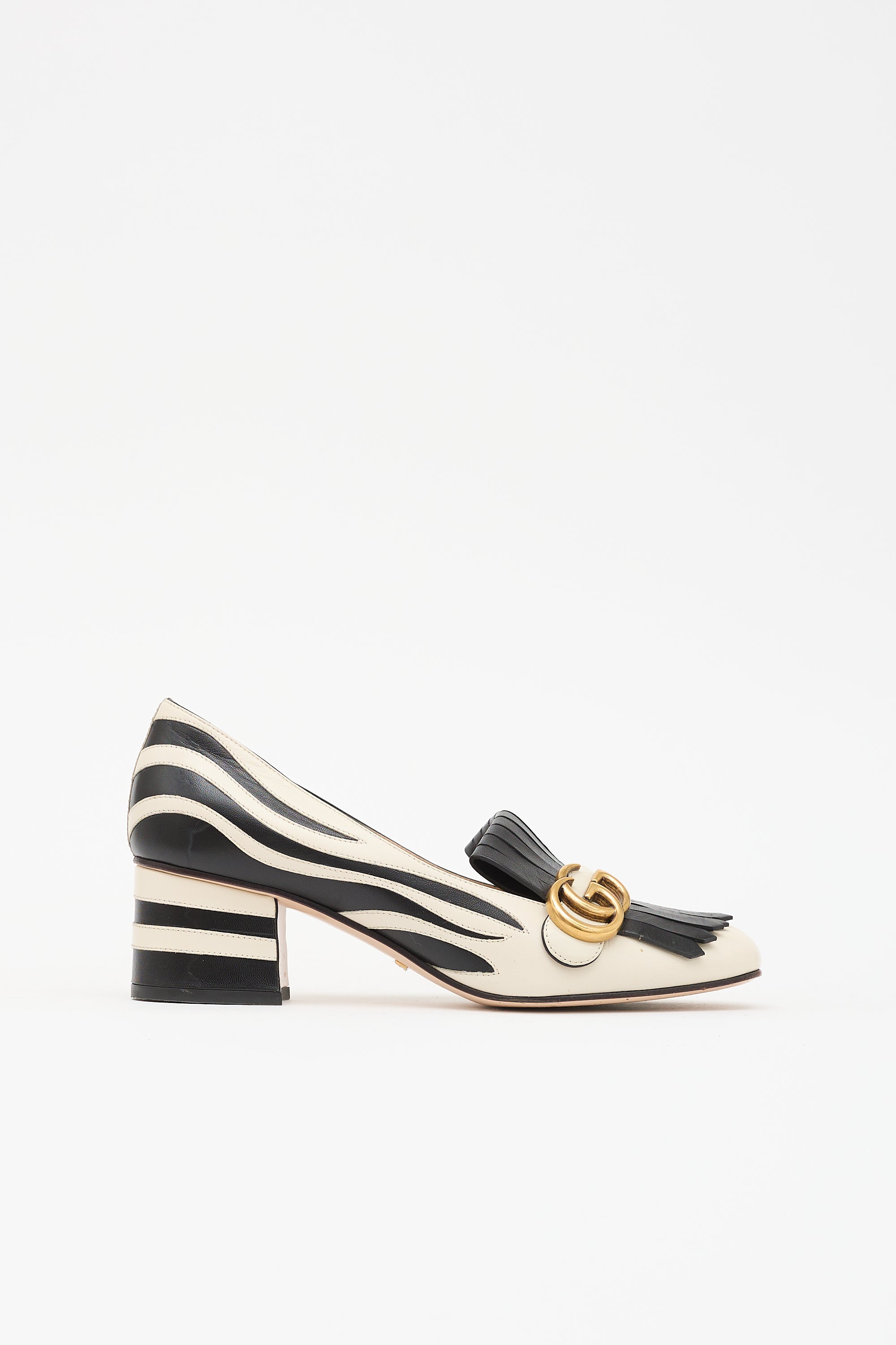 Gucci Leather GG Marmont Pump