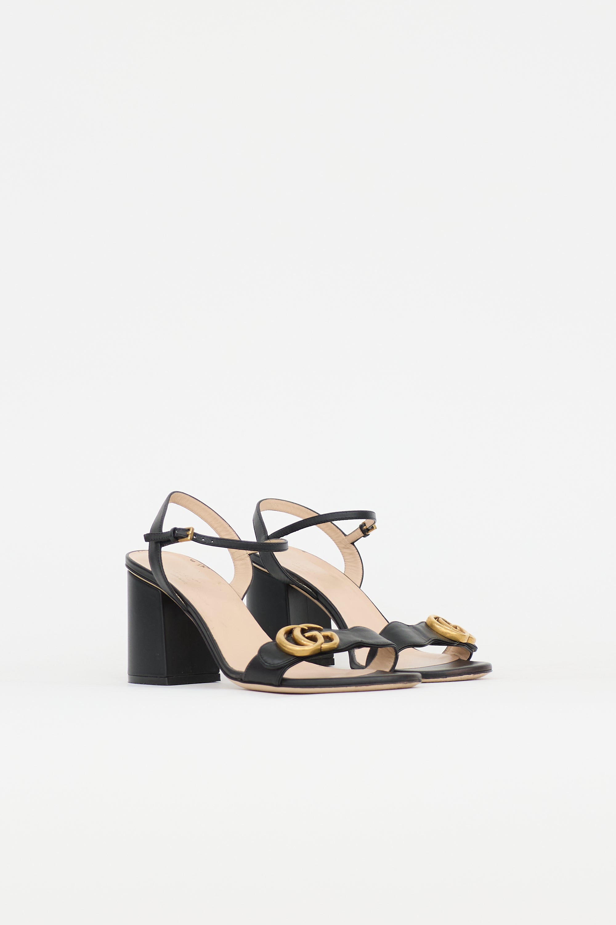 Gucci Leather GG Lifford Sandal