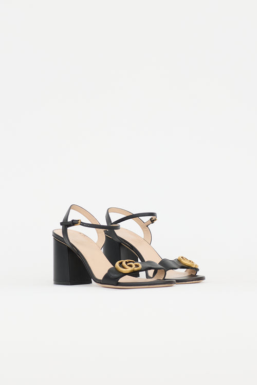 Gucci Leather GG Lifford Sandal