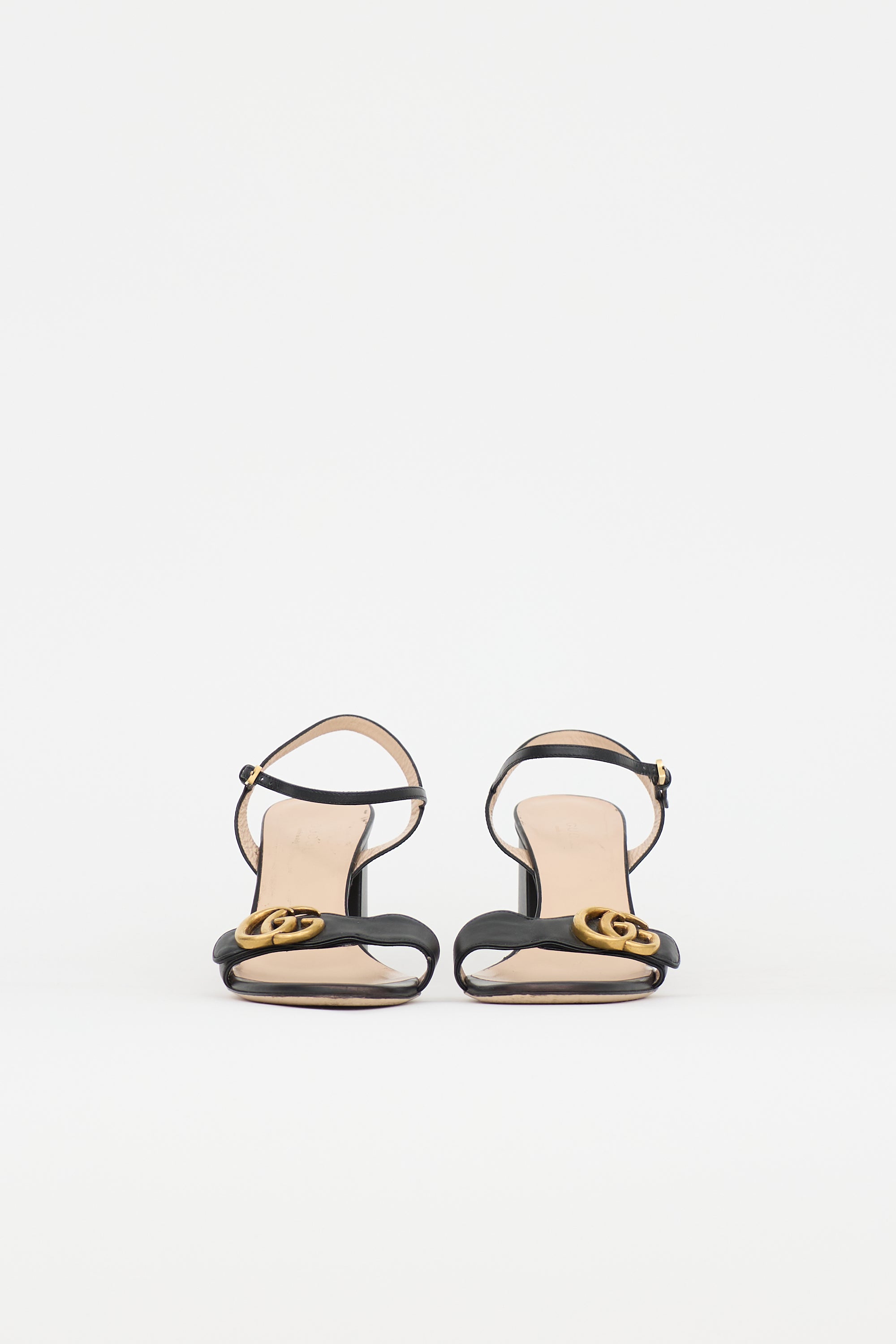 Gucci Leather GG Lifford Sandal