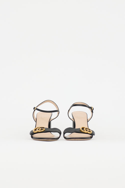 Gucci Leather GG Lifford Sandal