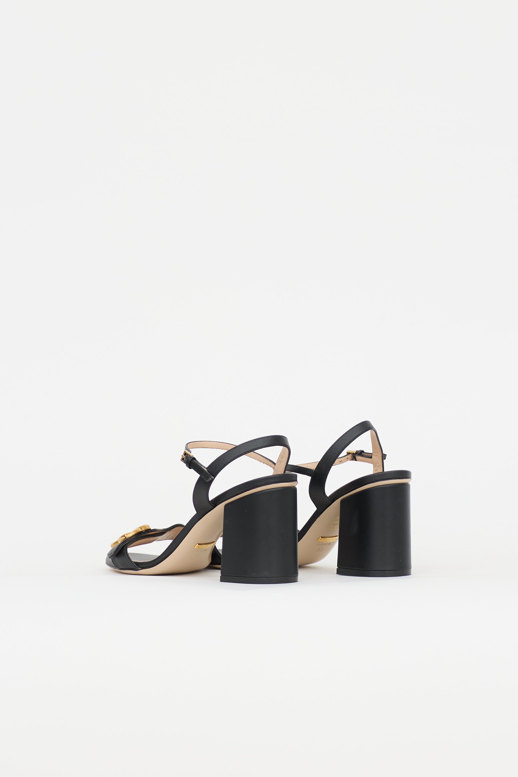 Gucci Leather GG Lifford Sandal