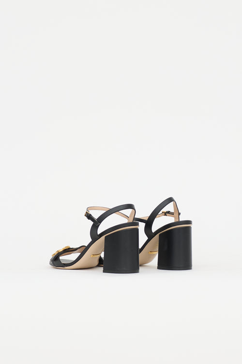 Gucci Leather GG Lifford Sandal