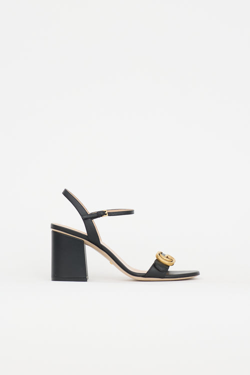 Gucci Leather GG Lifford Sandal