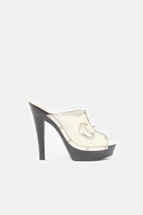 Gucci Leather Guccissima Mule