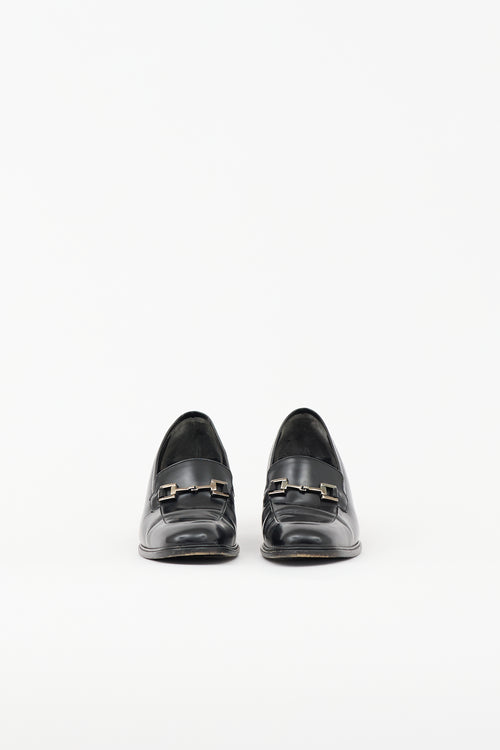 Gucci Vintage Leather Embellished Pump
