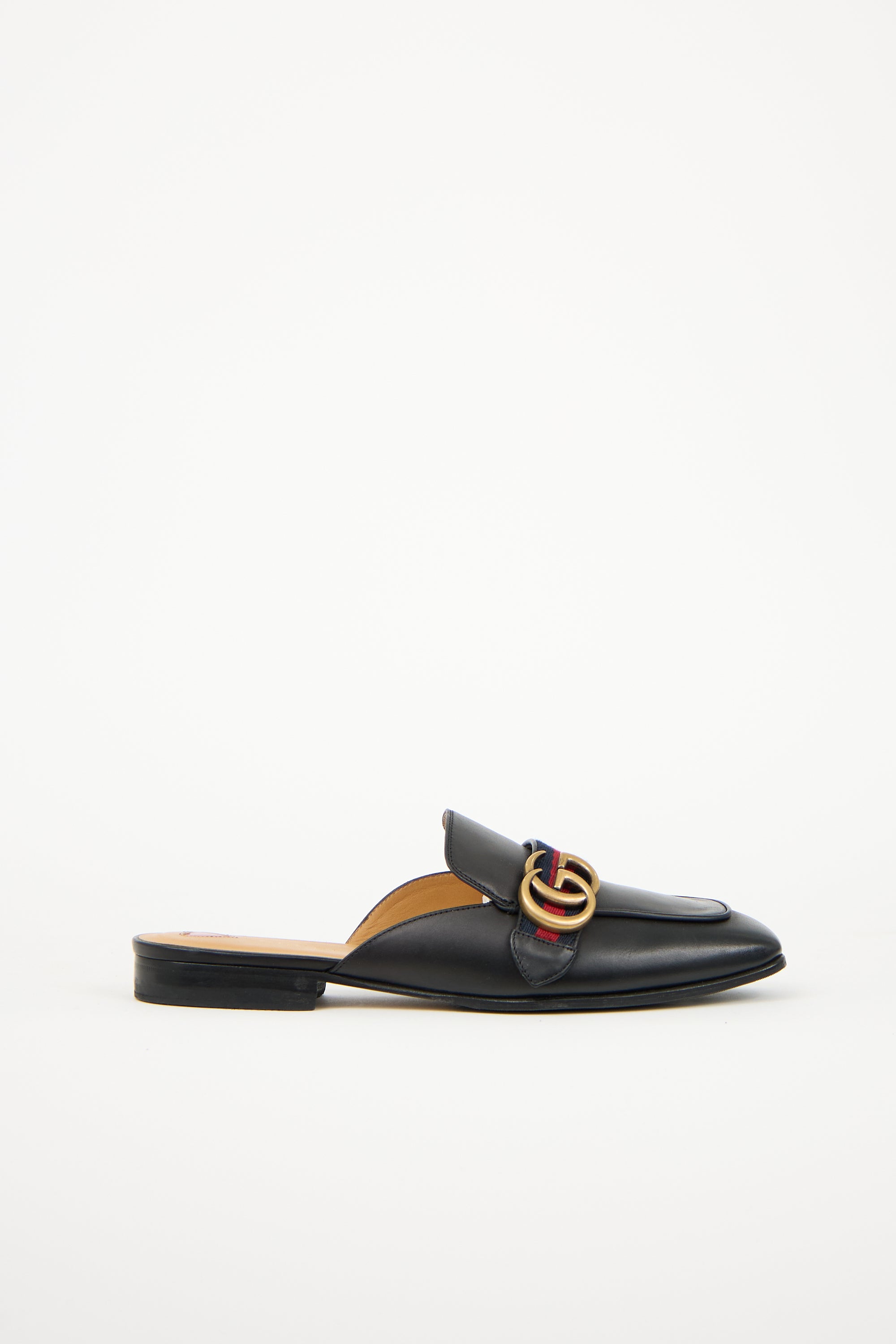 Gucci Leather Peyton GG Mule