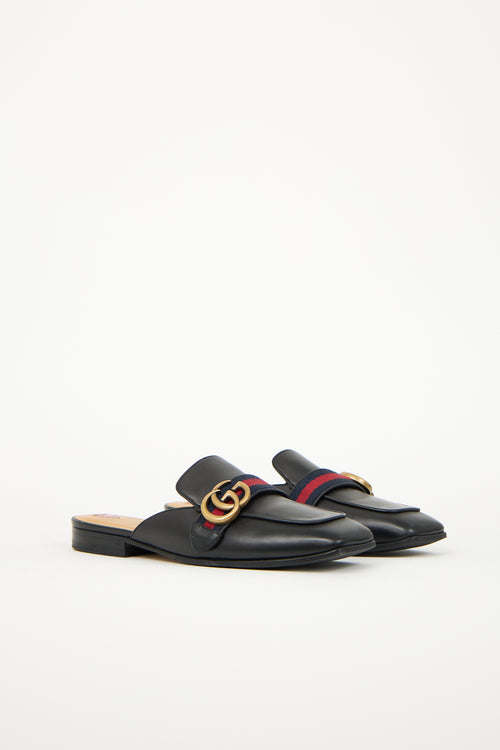 Gucci Leather Peyton GG Mule