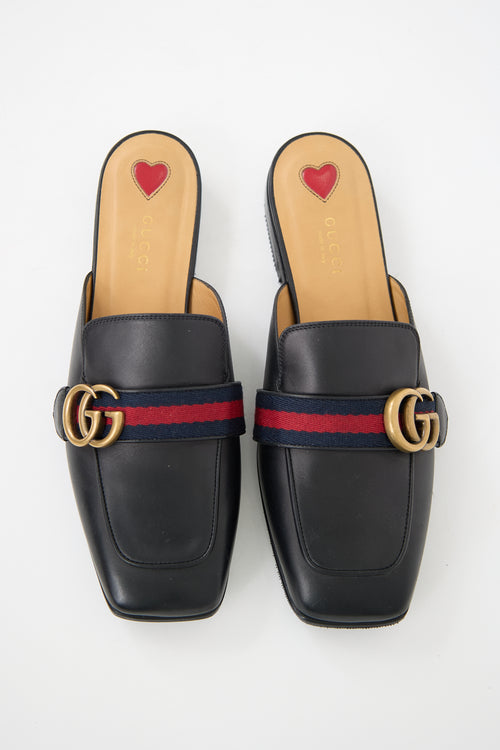 Gucci Leather Peyton GG Mule