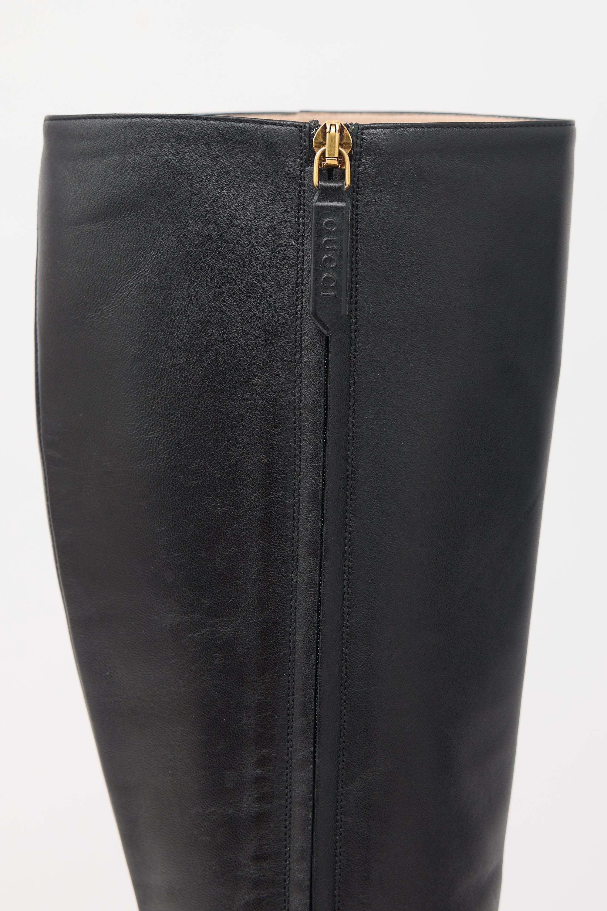 Gucci Leather Platform Knee Boot