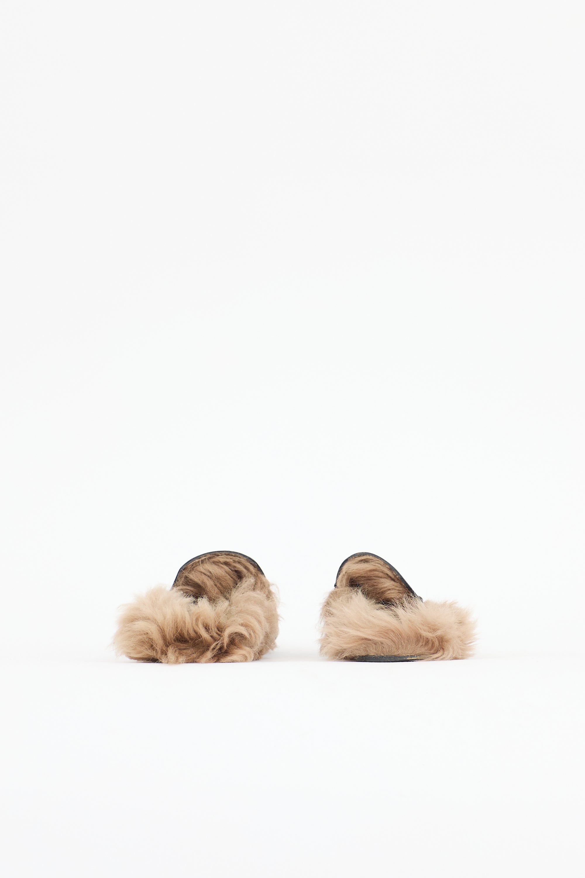 Gucci Leather & Fur Princetown Mule