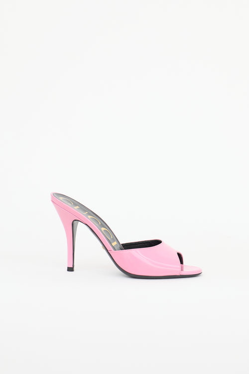 Gucci Patent Scarlet Mule
