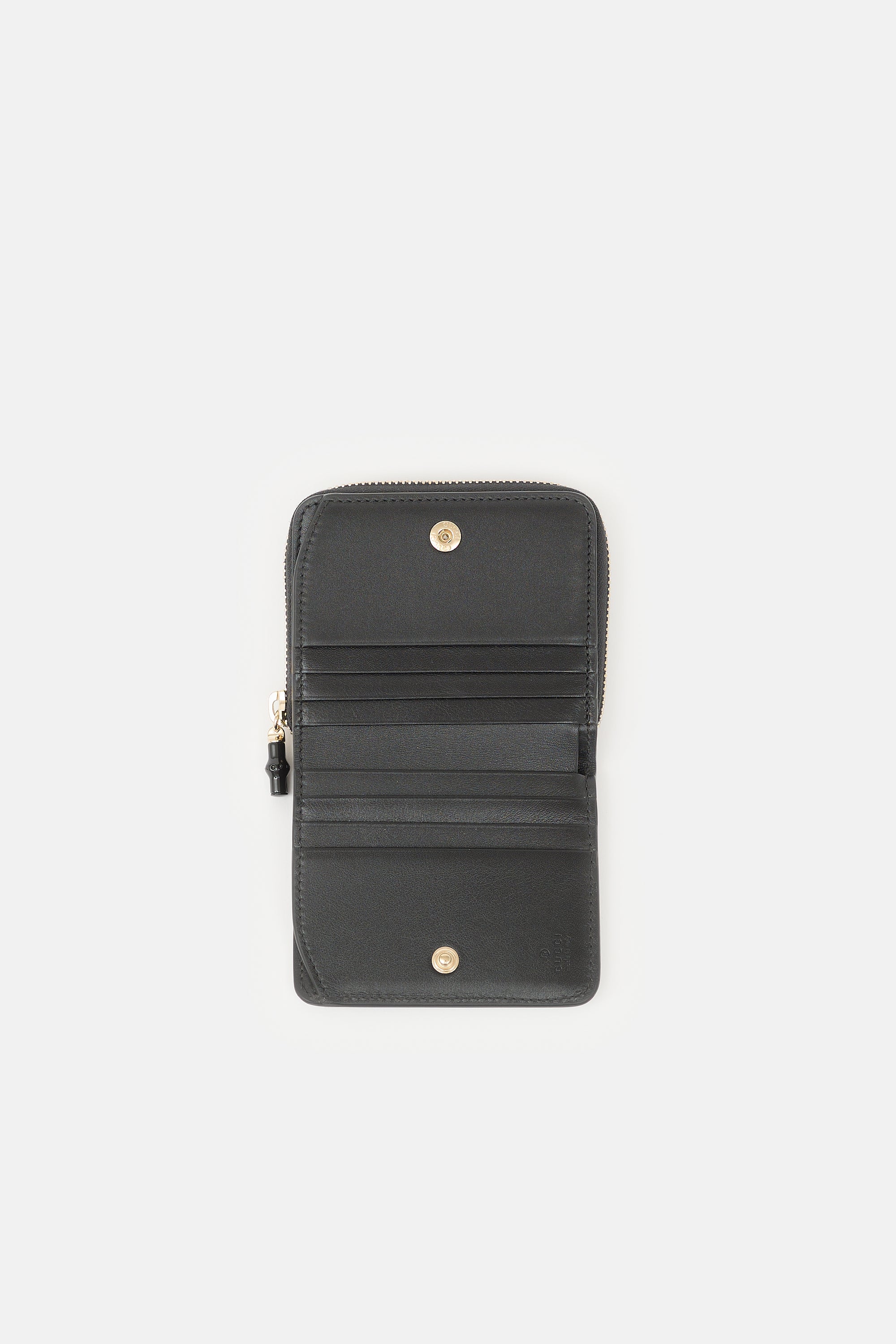 Gucci Leather Small Bamboo Wallet