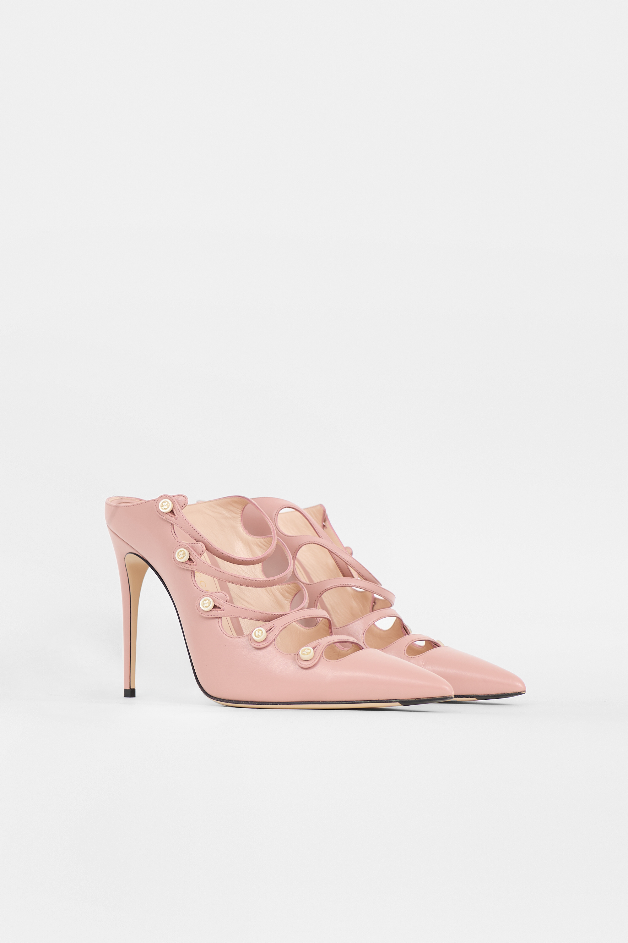 Gucci Leather Strappy Mule