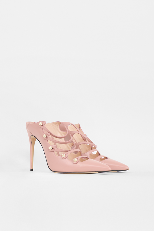Gucci Leather Strappy Mule