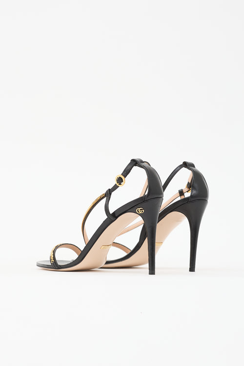 Gucci Leather Sylvie Chain Sandal