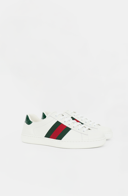Gucci Leather Web Ace Sneaker