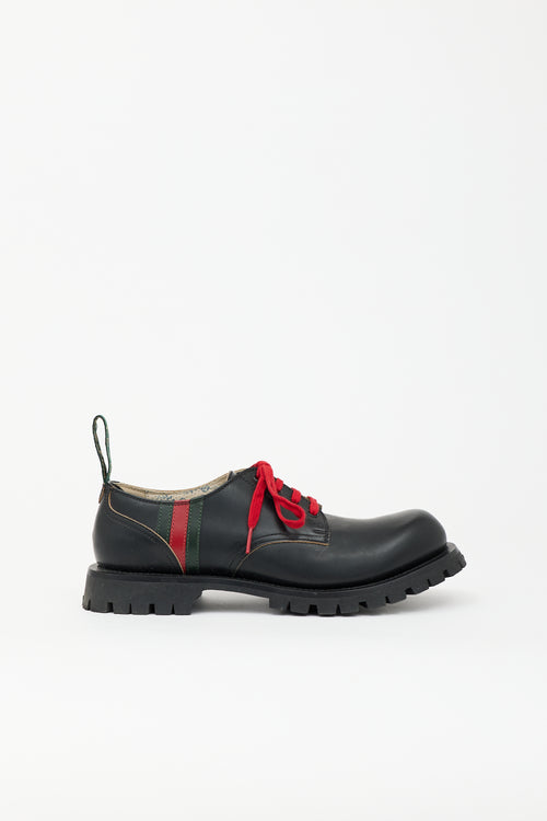 Gucci Leather Web Arley Derby