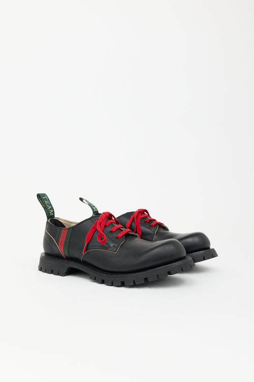 Gucci Leather Web Arley Derby