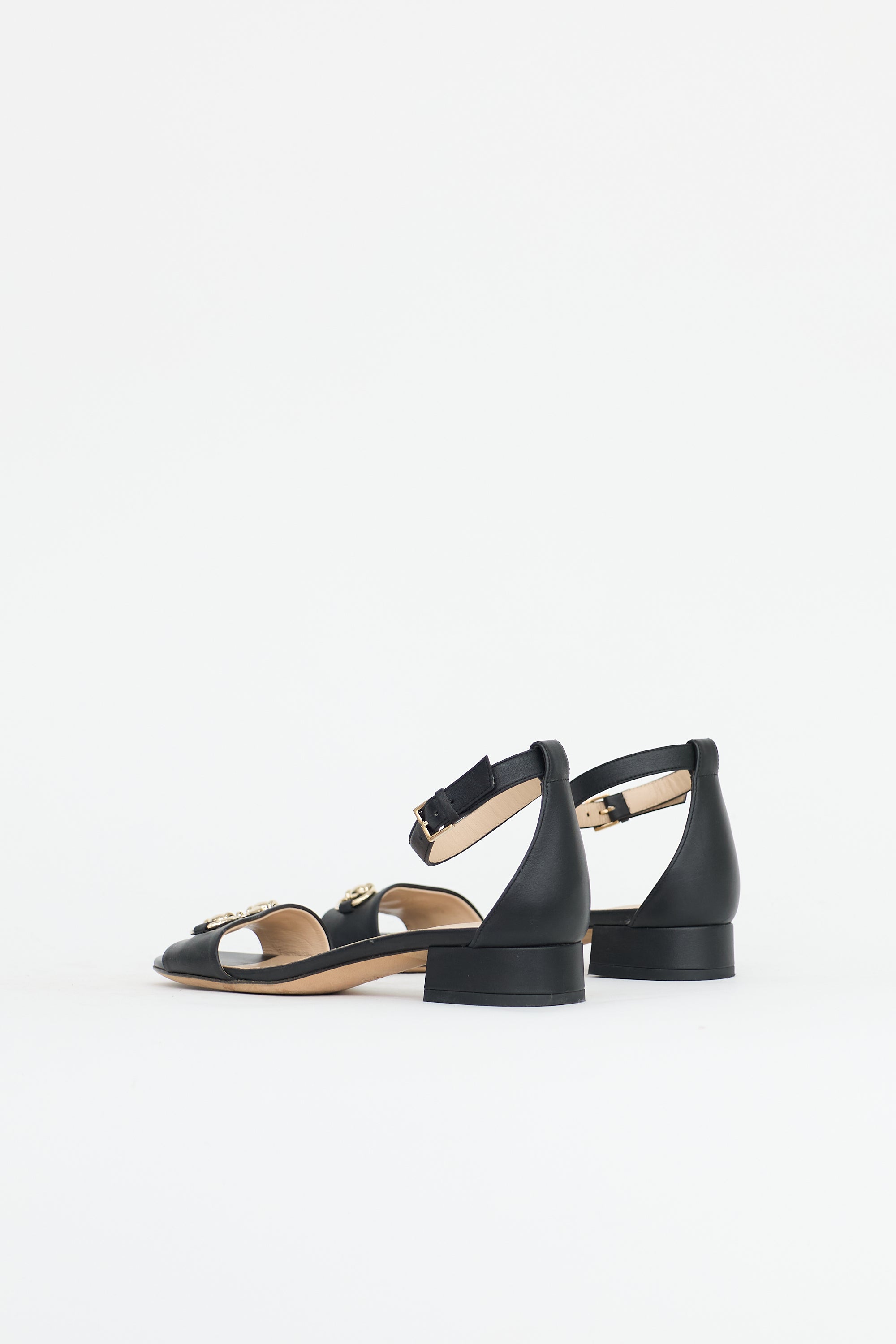 Gucci Leather Ankle Strap Sandal