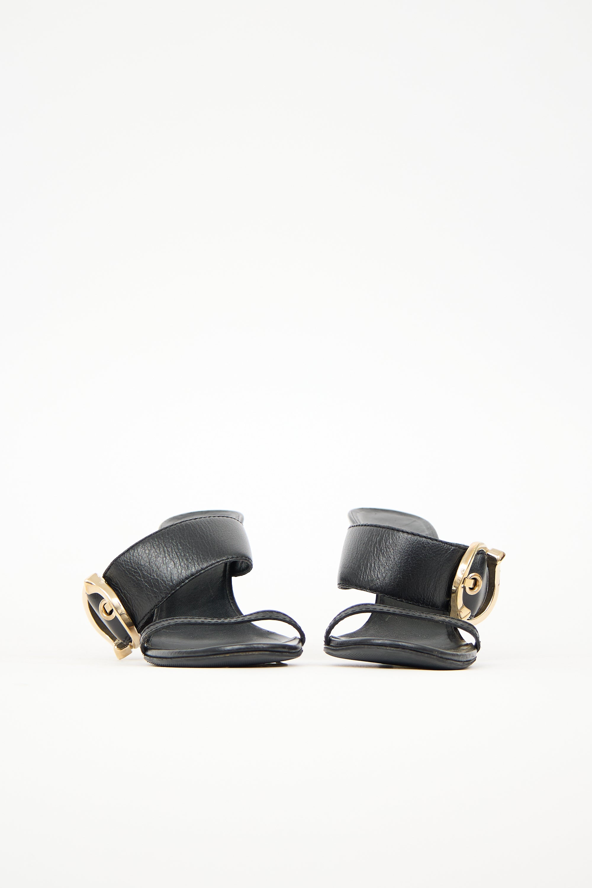 Gucci Leather Buckle Sandal