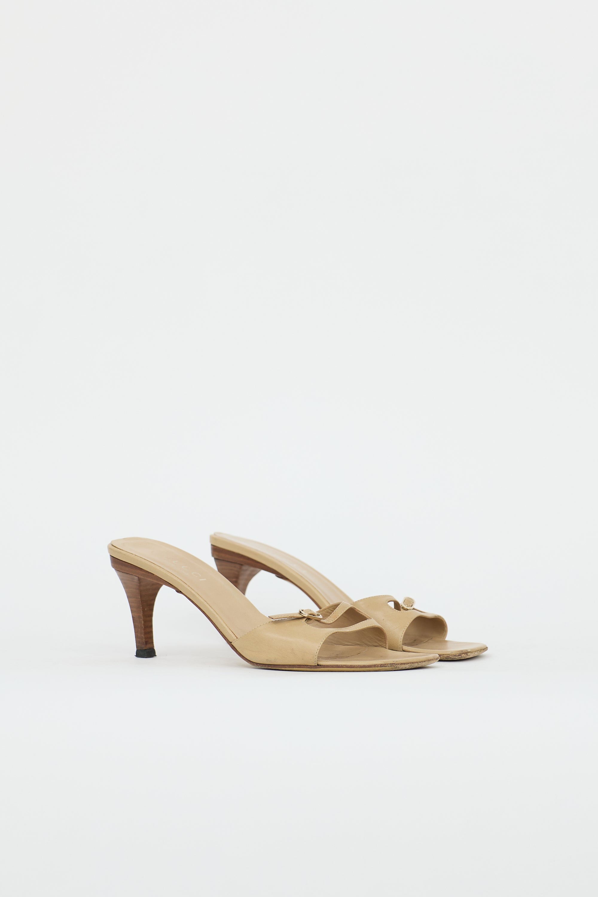 Gucci Leather Double Strap Sandal
