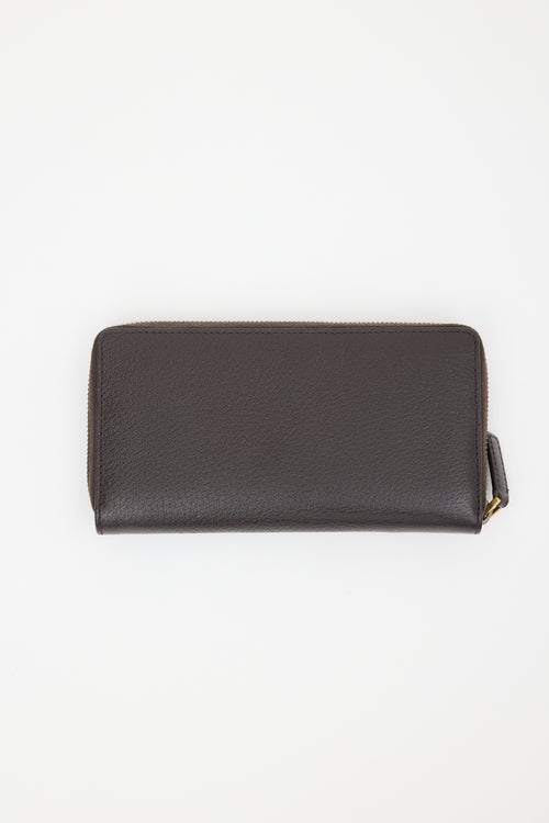 Gucci Leather GG Marmont Zip Wallet