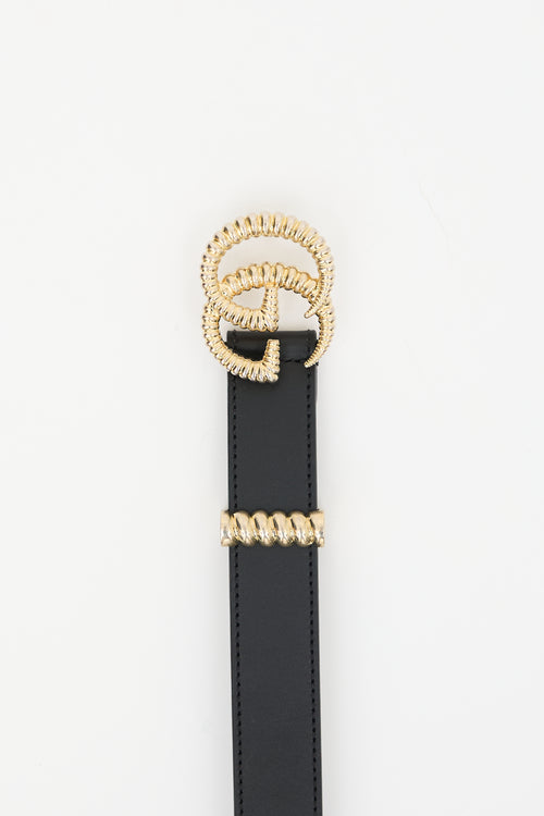 Gucci Leather GG Slim Belt