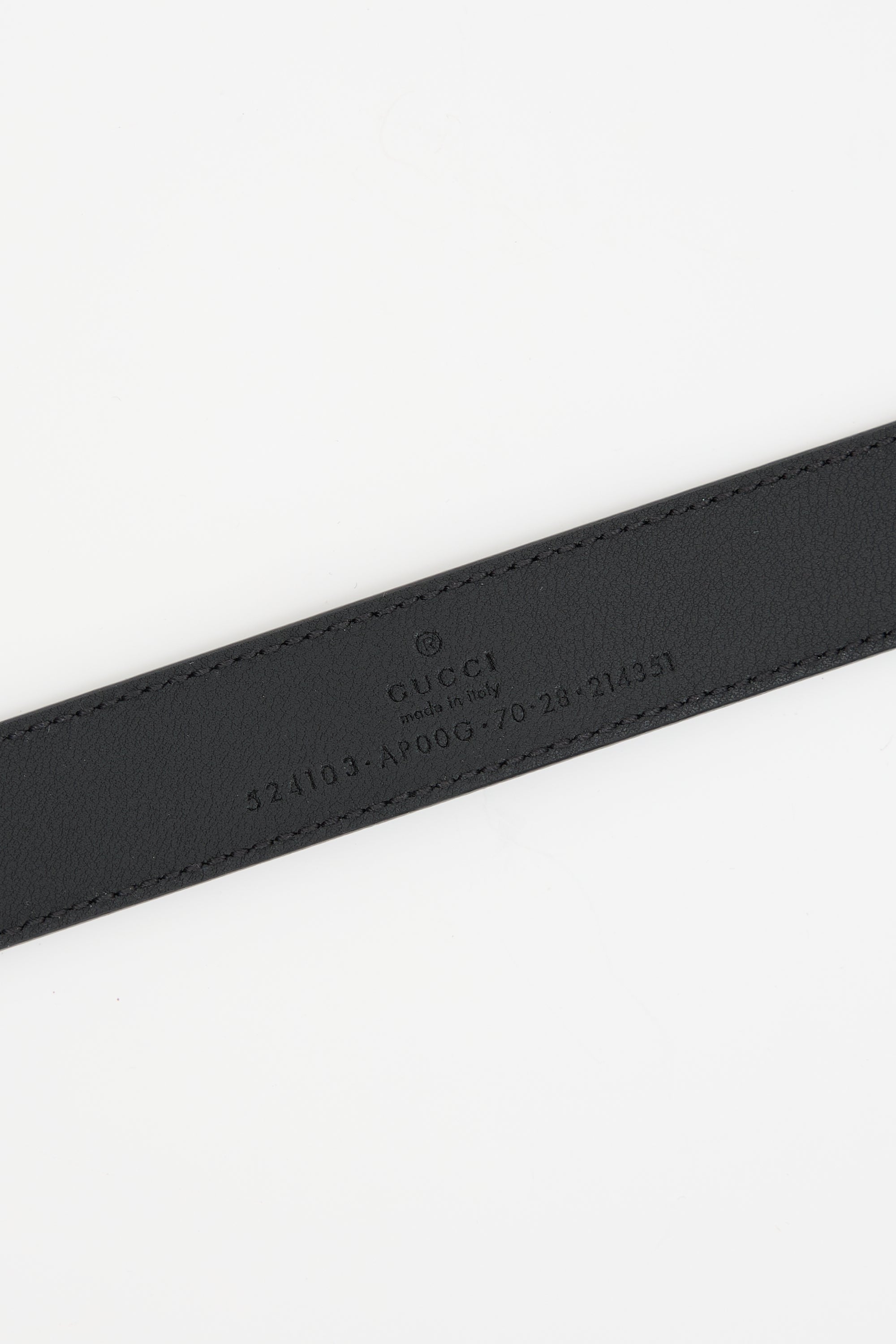 Gucci Leather GG Slim Belt