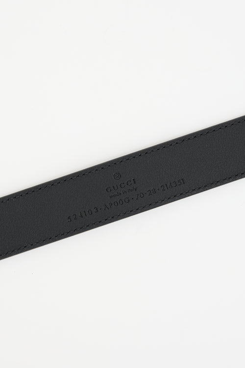 Gucci Leather GG Slim Belt