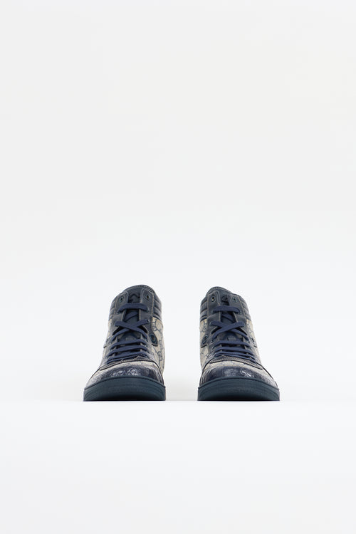 Gucci Leather GG Supreme High Top Sneaker