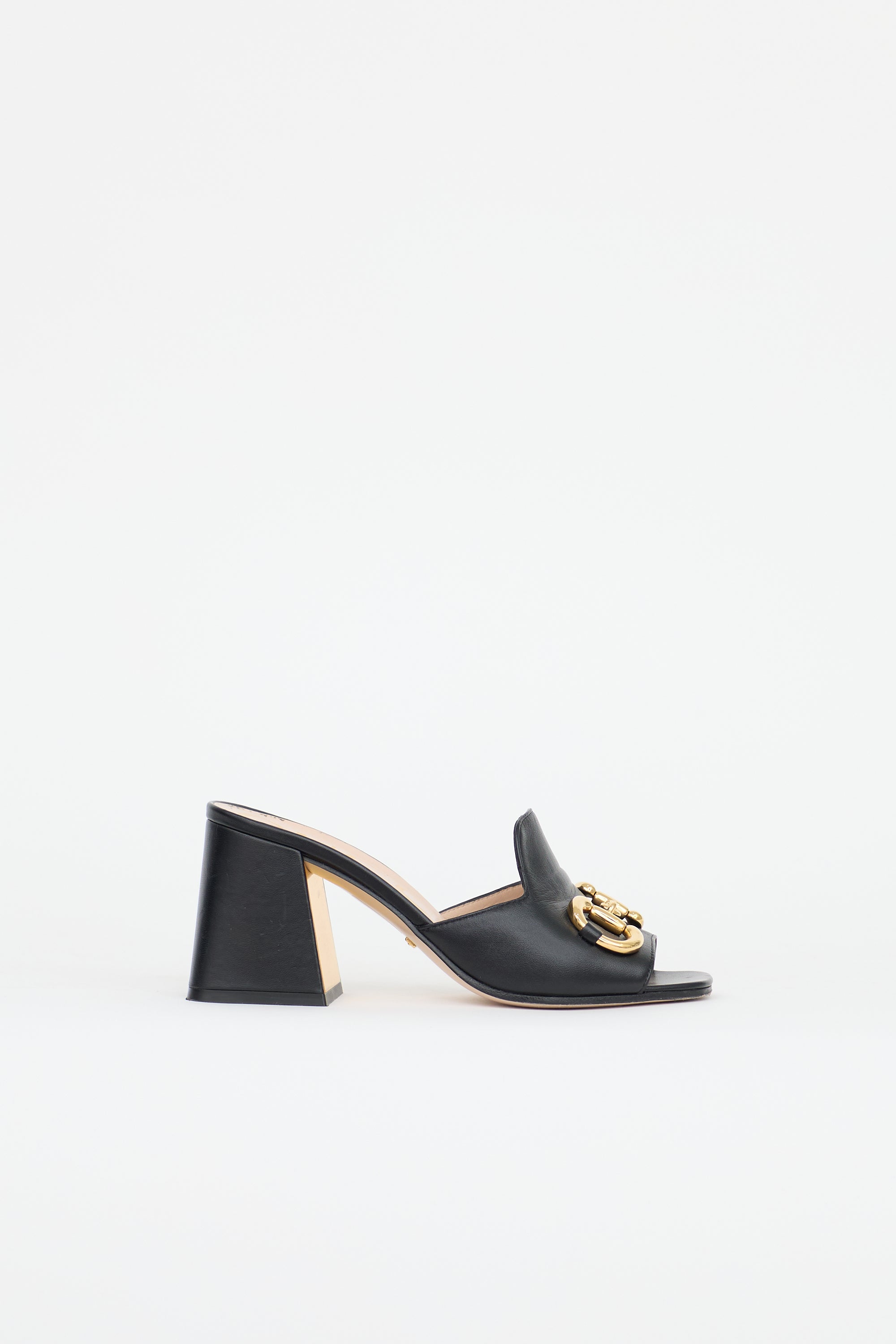 Gucci Leather Hardware Mule