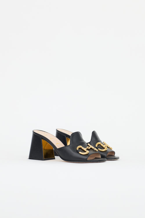 Gucci Leather Hardware Mule