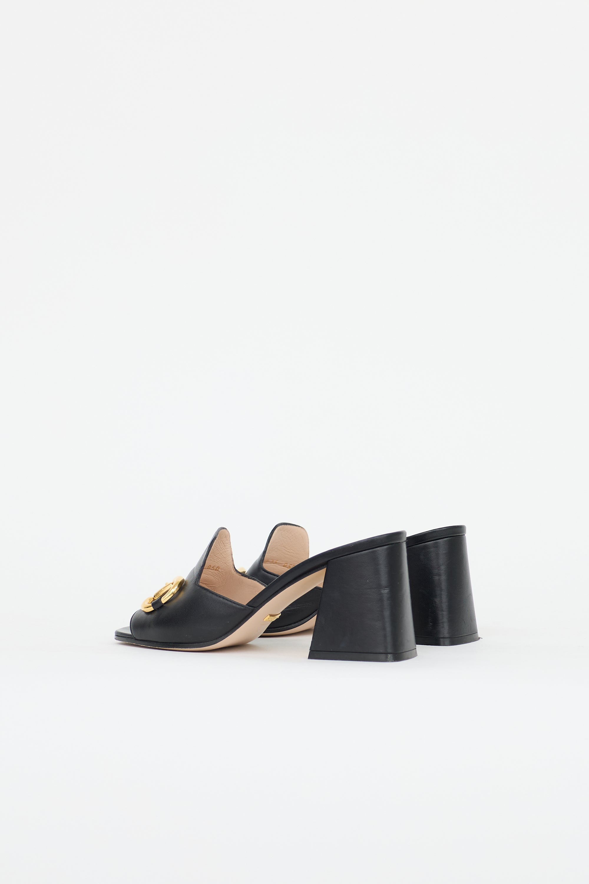 Gucci Leather Hardware Mule